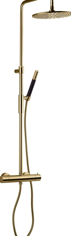 Sadesuihkusetti Tapwell TVM7200 Brass, termostaattihanalla, suihkupää ⌀250mm, kiiltävä messinki