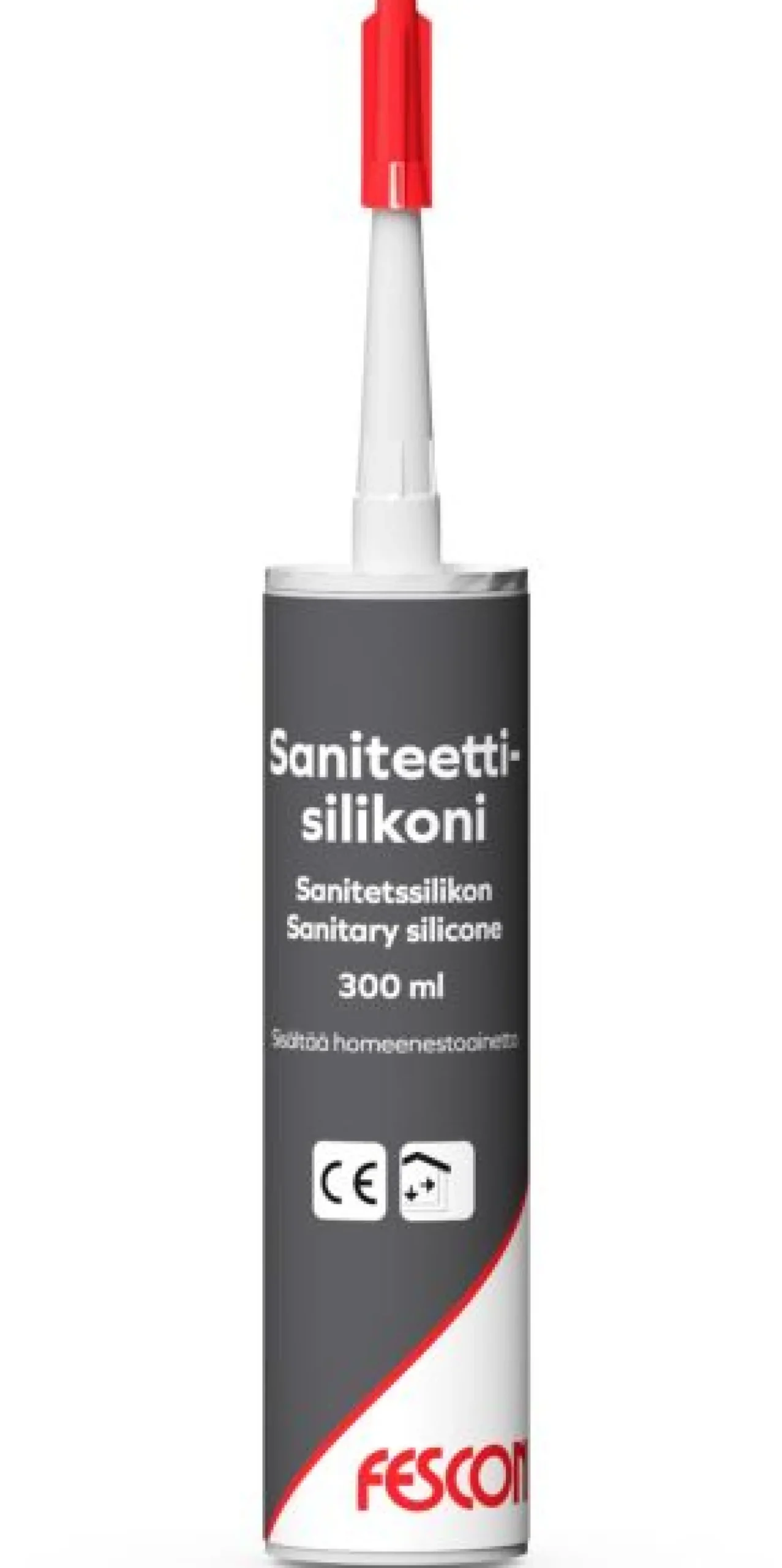 Saniteettisilikoni Fescon musta 300 ml