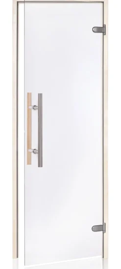 Saunan lasiovi Andres Glass Light Premium, haapakarmi, eri kokoja, eri värejä