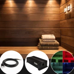 Saunan laudevalaistussarja Cariitti VPL30C-G223 LED-värinvaihtoprojektorilla + 23 kuitua