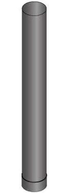 Savuputki/hormi Harvia 1,0 m/115 mm Musta