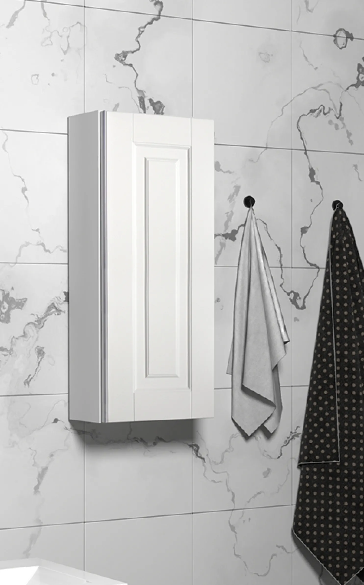 Seinäkaappi Otsoson 300 300x705x120mm valkoinen kehysovi