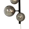 Seinävalaisin Aneta Lighting Molekyl musta/savulasi
