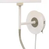Seinävalaisin Aneta Lighting Eketorp valkoinen/teräs
