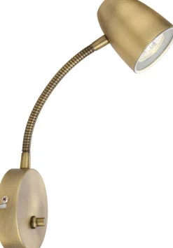 Seinävalaisin Aneta Lighting Sandnes Flex himmennettävä antiikkimessinki