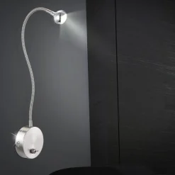 Seinävalaisin Globo Serpent LED 3 W IP20 520 mm metalli harjattu teräs