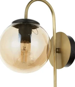 Seinävalaisin Linento Lighting AP-4331-1BSY, Ø20cm, musta/antiikki