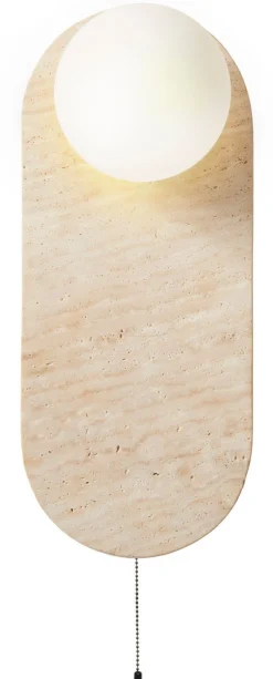 Seinävalaisin Linento Lighting Tor-Bell beige/valkoinen