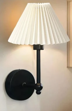 Seinävalaisin Linento Lighting BRZ-343421, ø10-22cm, E27, max. 40W, IP20, valkoinen/musta