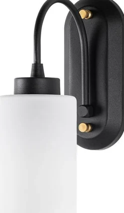 Seinävalaisin Linento Lighting Hemikilo 13161, 28cm, musta/valkoinen