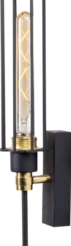 Seinävalaisin Linento Lighting Minot musta/kulta