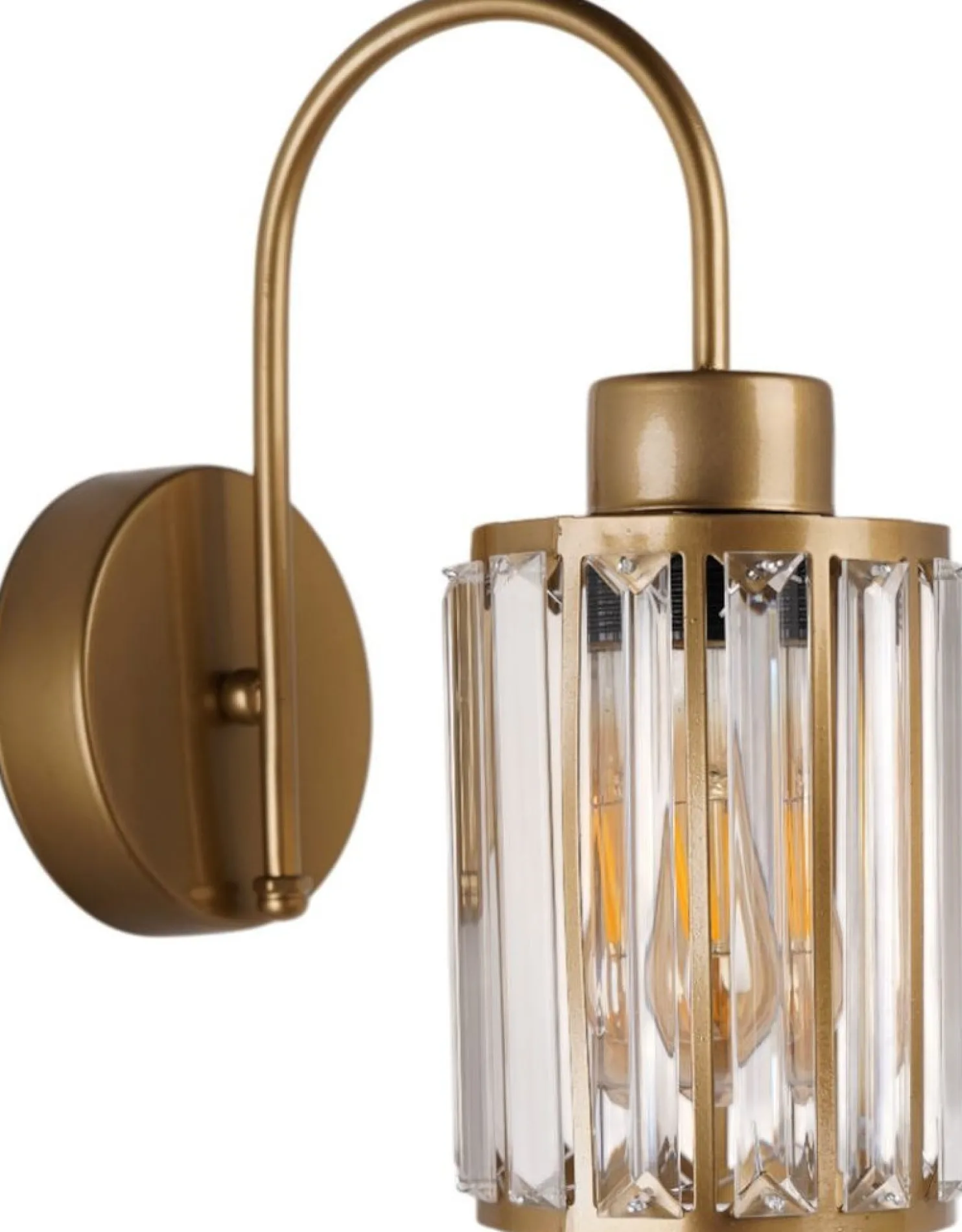 Seinävalaisin Linento Lighting 9041-1A, ø12cm, E27, max. 40W, IP20, kulta