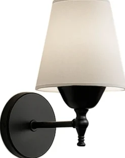 Seinävalaisin Linento Lighting 242014, ø13cm, E27, max. 40W, IP20, kerma/musta