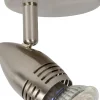 Seinävalaisin Lucide Caro LED Ø9 cm GU10 1x5W satiinikromi