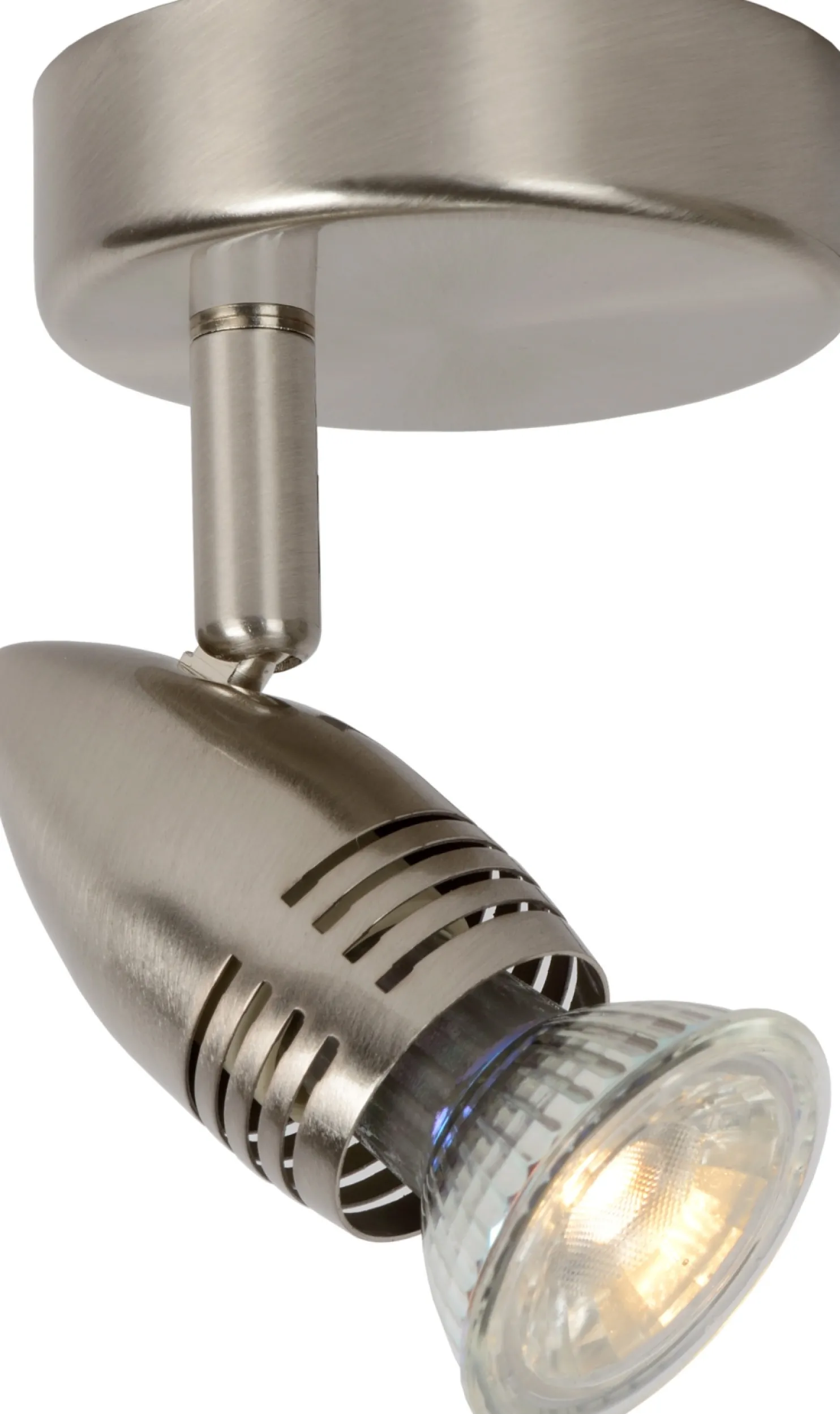 Seinävalaisin Lucide Caro LED Ø9 cm GU10 1x5W satiinikromi