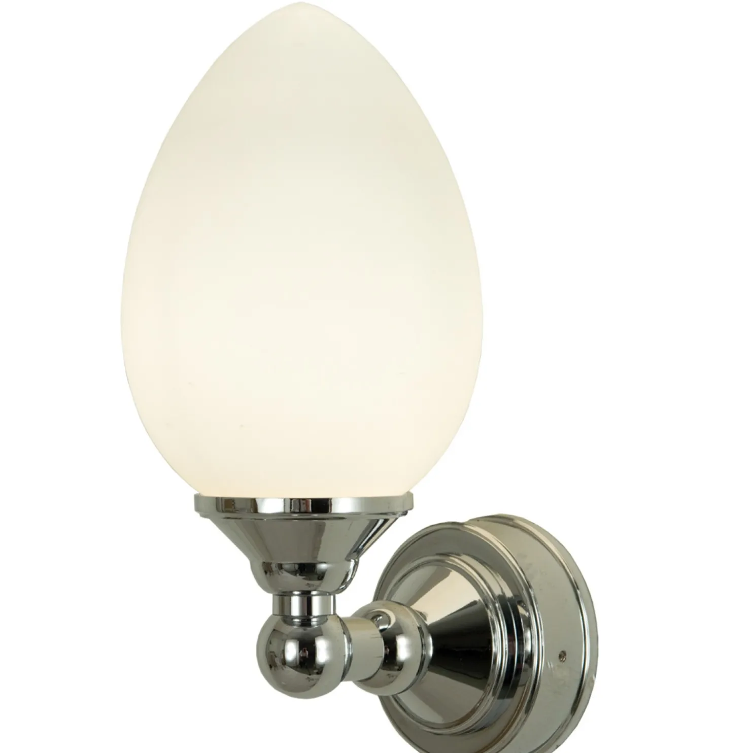 Seinävalaisin Luigi IP44 110x145x235 mm kromi/valkoinen