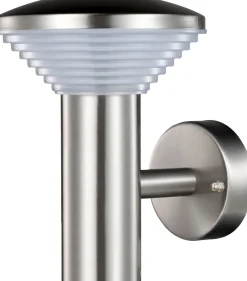 Seinävalaisin Polux Piramida 6,5W LED 230V 4000K 450lm IP44 harjattu teräs