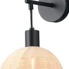 Seinävalaisin Trio Calvi E14 mattamusta/luonnollinen väri