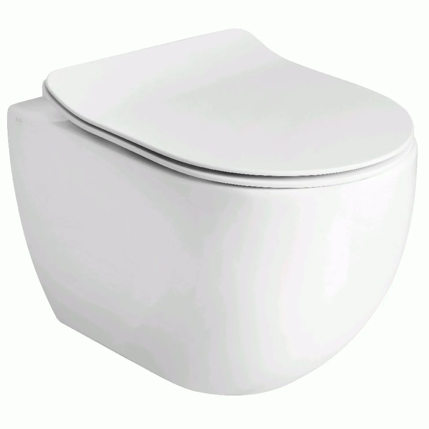 Seinä-WC-istuin Lavabo Glomp Mini pehmeästi sulkeutuvalla istuinkannella, huuhtelukaulukseton, matta, eri värejä