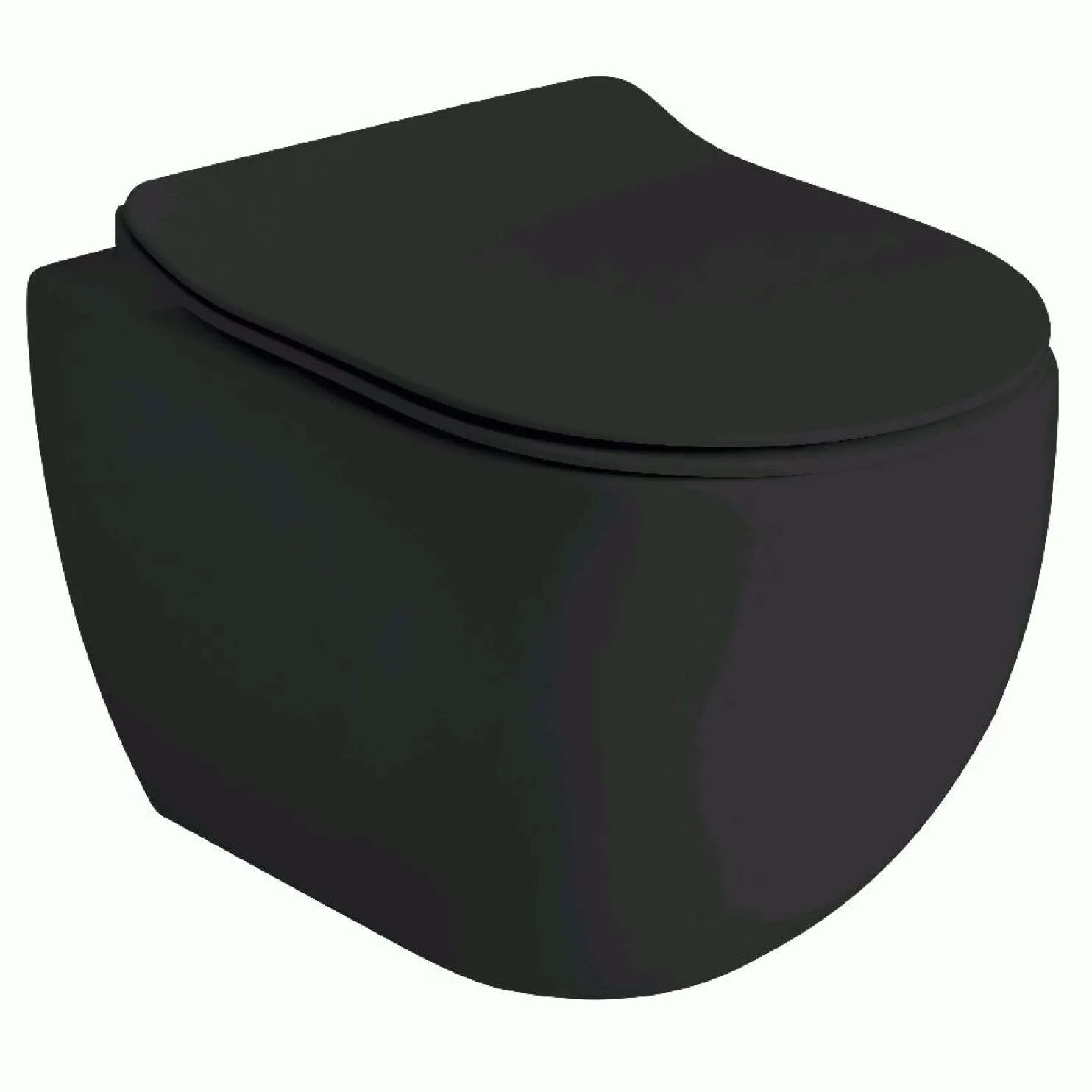 Seinä-WC-istuin Lavabo Glomp Mini pehmeästi sulkeutuvalla istuinkannella, huuhtelukaulukseton, matta, eri värejä