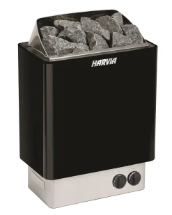 Sähkökiuas Harvia Sähkäri KIP60 6 kW 5-8 m³ kiinteä ohjaus musta