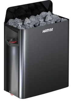Sähkökiuas Harvia The Wall SW45 Black Steel 4,5 kW 3-6 m³ kiinteä ohjaus