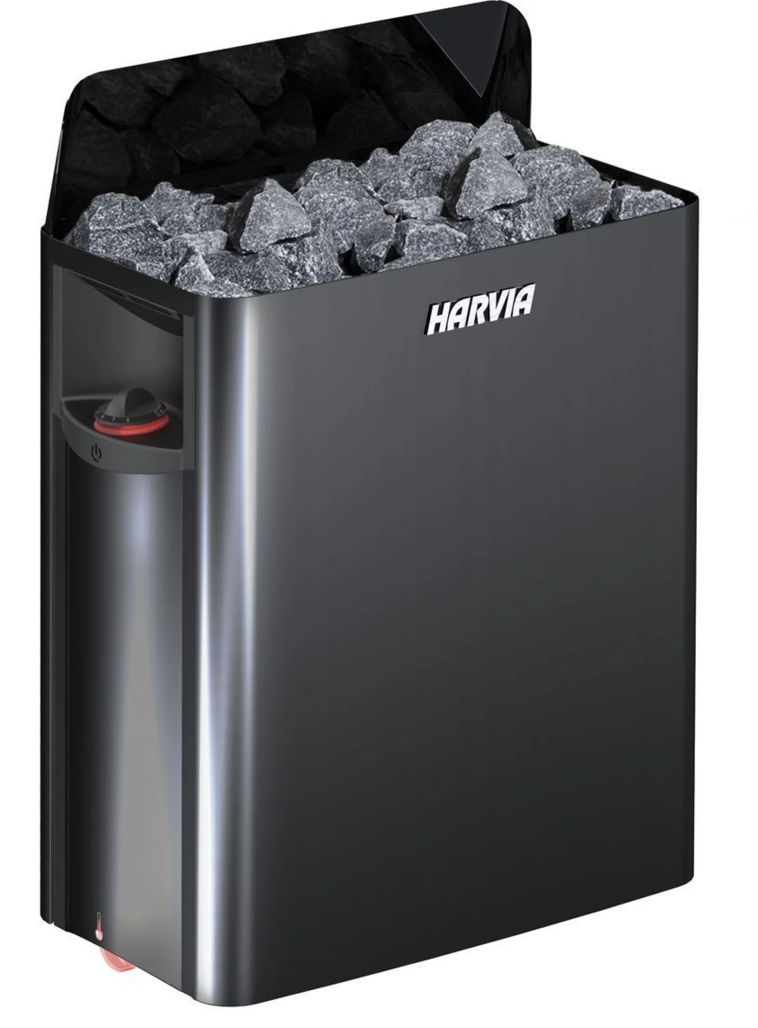 Sähkökiuas Harvia The Wall SW45 Black Steel 4,5 kW 3-6 m³ kiinteä ohjaus
