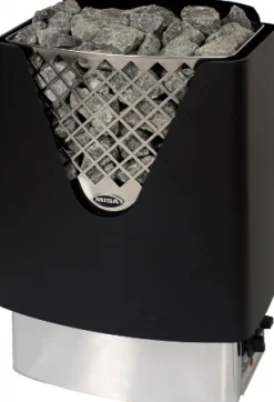 Sähkökiuas Misa Ace 12960 6 kW 5-8 m³ kiinteä ohjaus rst/musta