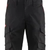 Shortsit Blåkläder 1446 Stretch musta/punainen