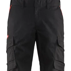 Shortsit Blåkläder 1446 Stretch musta/punainen