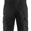 Shortsit Blåkläder 1446 Stretch musta/keltainen