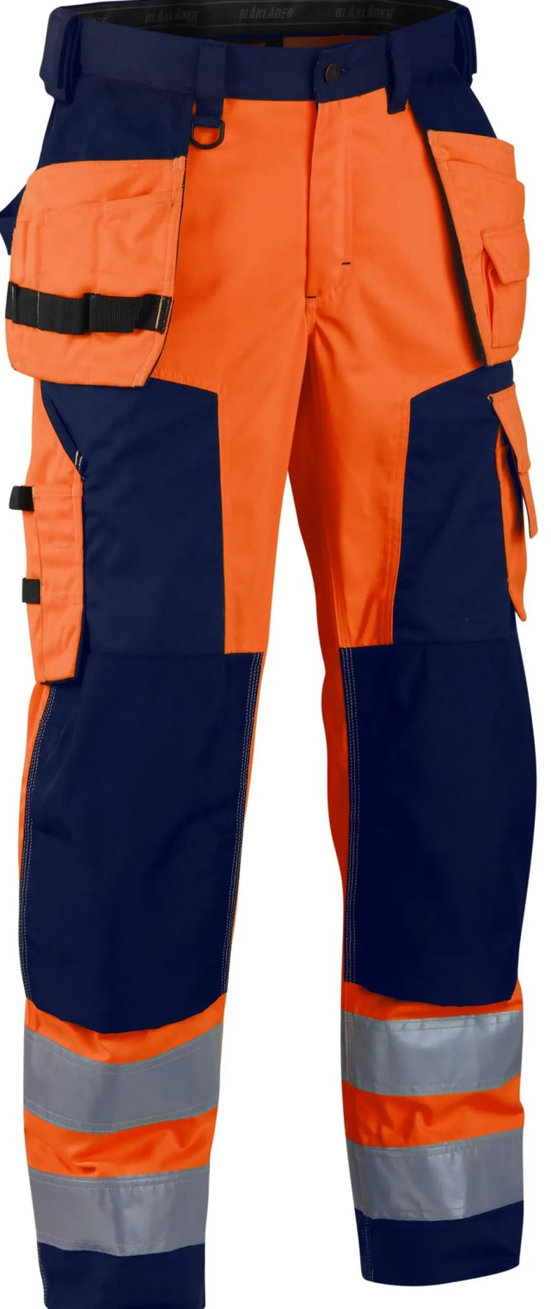 Softshell-riipputaskuhousut Blåkläder 1567 Highvis oranssi/sininen