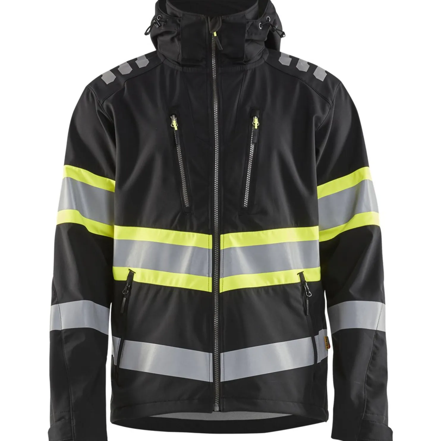 Softshell-takki Blåkläder 4494 Highvis musta/huomioväri