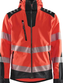 Softshell-takki Blåkläder 4491 Highvis huomiopunainen/musta