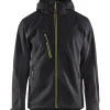 Softshell-takki Blåkläder 4753 Unite hupulla musta/keltainen