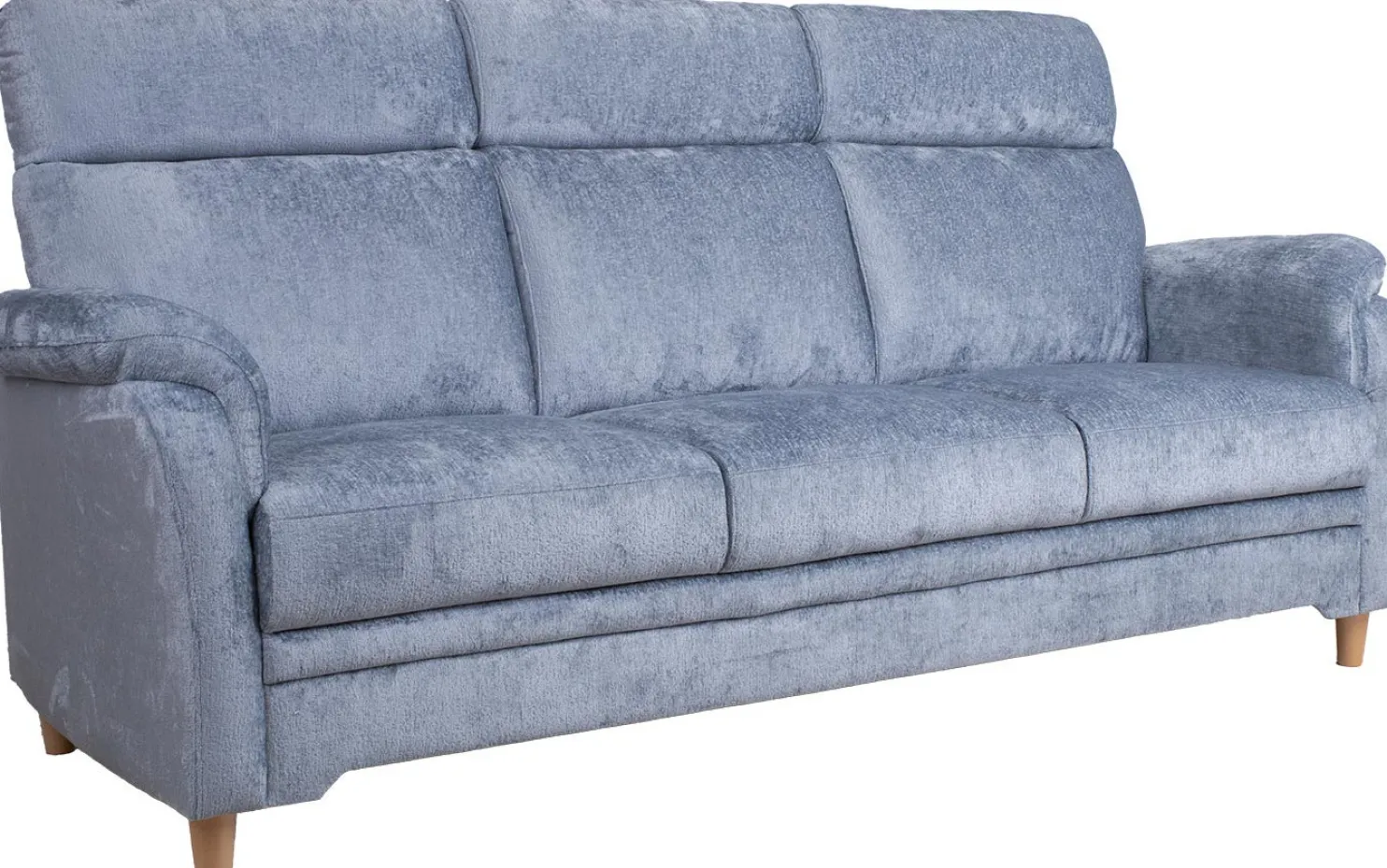 Sohva Home4You INGRID 3-istuttava, harmahtava, sininen