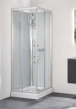 Suihkukaappi Noro Sea, 700x900mm / 900x700mm, suora, kirkas lasi, alumiinikehys