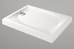Suihkukulman allas Interia S0019-SET kivimassa 120x80cm valkoinen