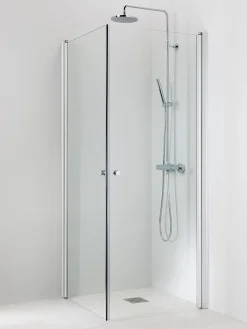 Suihkukulma Vihtan Pisara 3+3 700/900 mm kääntyvä suora kirkas lasi