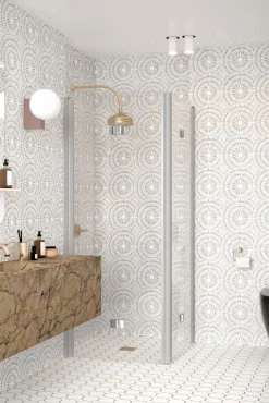 Suihkunurkka Hietakari Infinia 259 taittuvat ovet 90x90 cm harmaa profiili