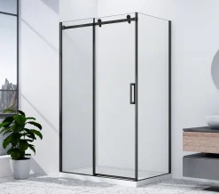 Suihkunurkka Interia Dragon Rectangular GD46, kulmikas, kirkas lasi, oikea/vasen, musta, eri kokoja