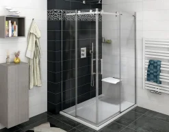 Suihkunurkka Interia Dragon Rectangular GD42, kulmikas, kirkas lasi, oikea/vasen, kromi, eri kokoja