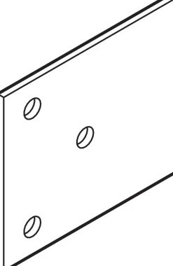 Suihkuseinän välilevy INR Arc -saranaan, kromi, eri kokoja