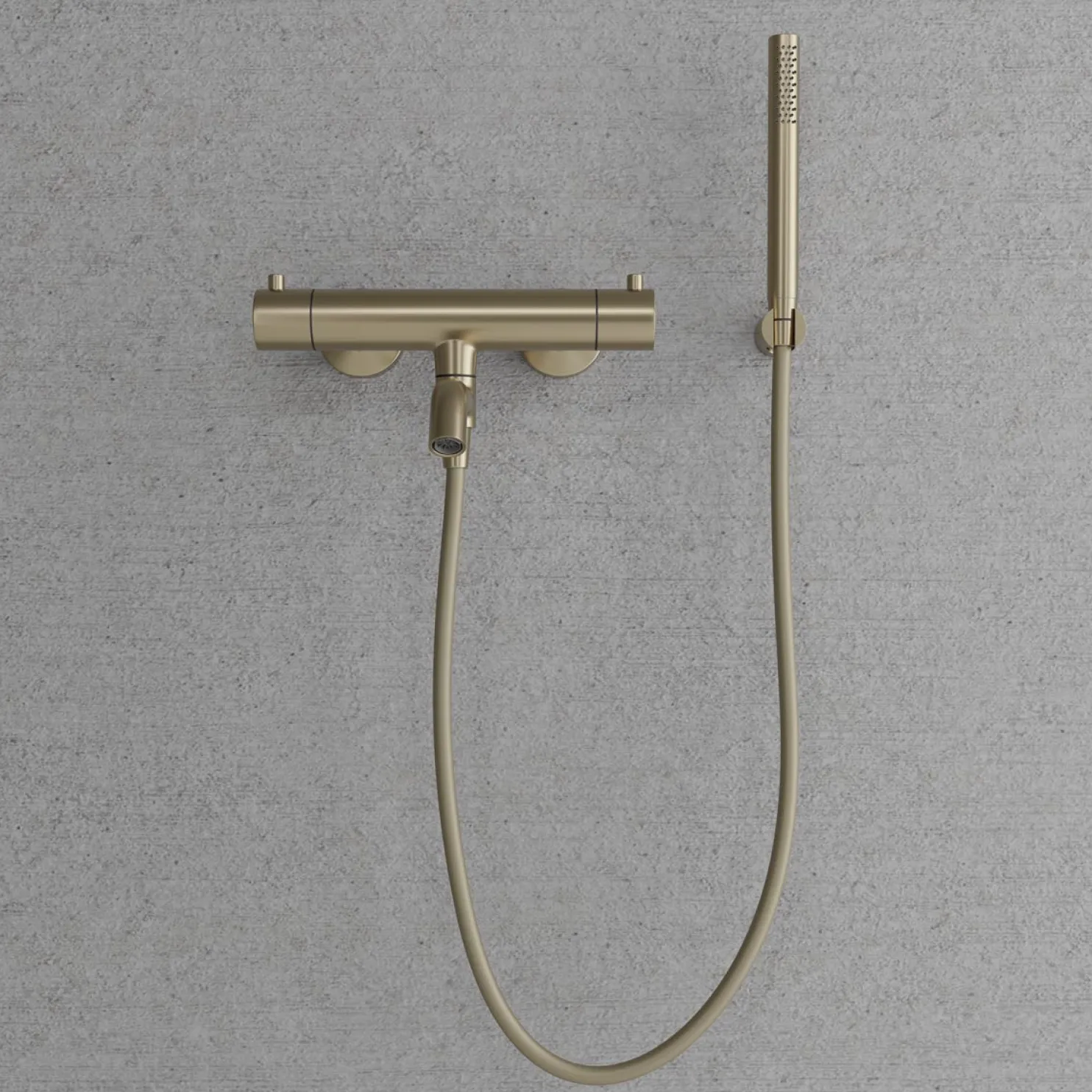 Suihkusetti Scandtap Steel Pleasure 4, termostaattihanalla ja juoksuputkella, Champagne