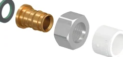 Suoraliitin Uponor Q&E pyörivä mutteri Niklattu NKB DR 15-3/4"SN