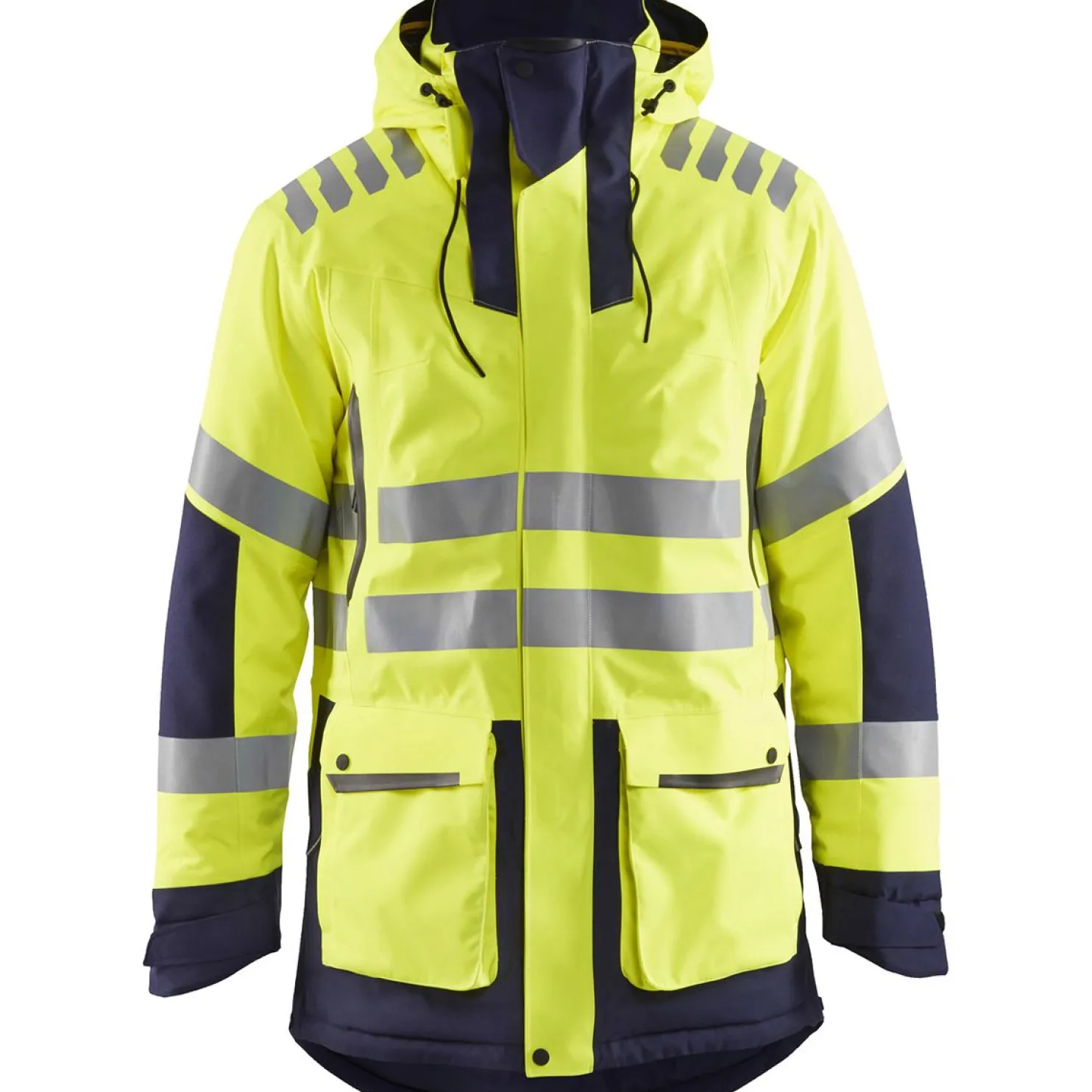 Talviparka Blåkläder 4469 Evolution Highvis huomiokeltainen/sininen