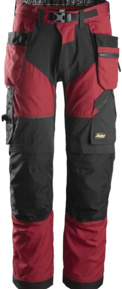 Työhousut Snickers Workwear FlexiWork+ 6902 punainen