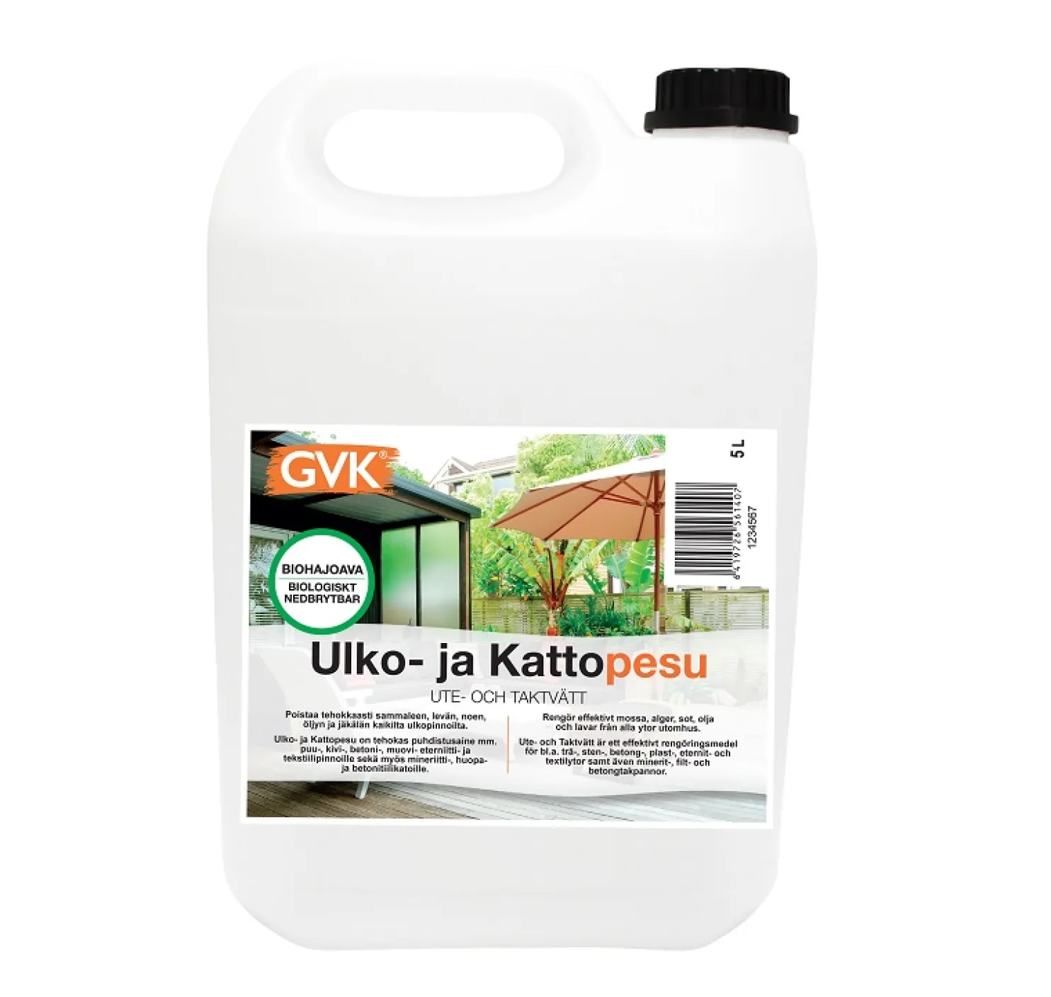 Ulko- ja kattopesu GVK 5 l