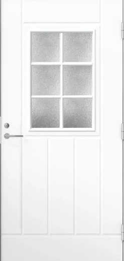 Ulko-ovi Oulux 6R Extra 9-10x21 karmi 115 mm valkoinen