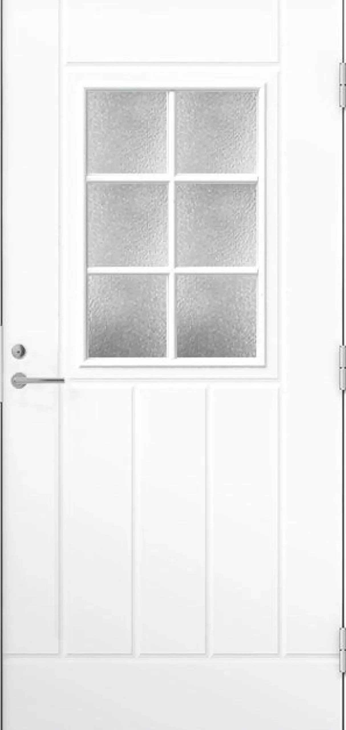 Ulko-ovi Oulux 6R Extra 9-10x21 karmi 115 mm valkoinen